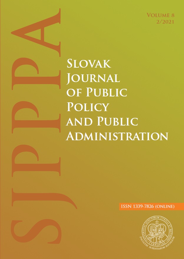 					View Vol. 8 No. 2 (2021): Slovak Journal of Public Policy and Public Administration
				